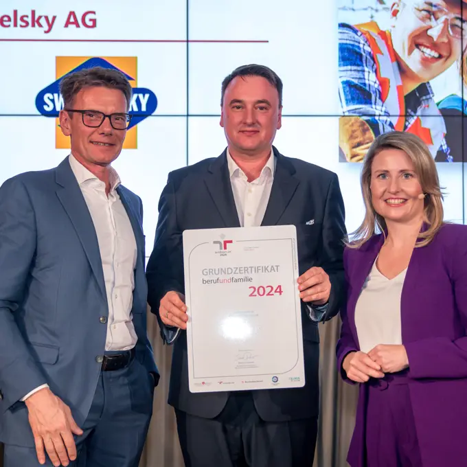 Berufundfamilie Überreichung