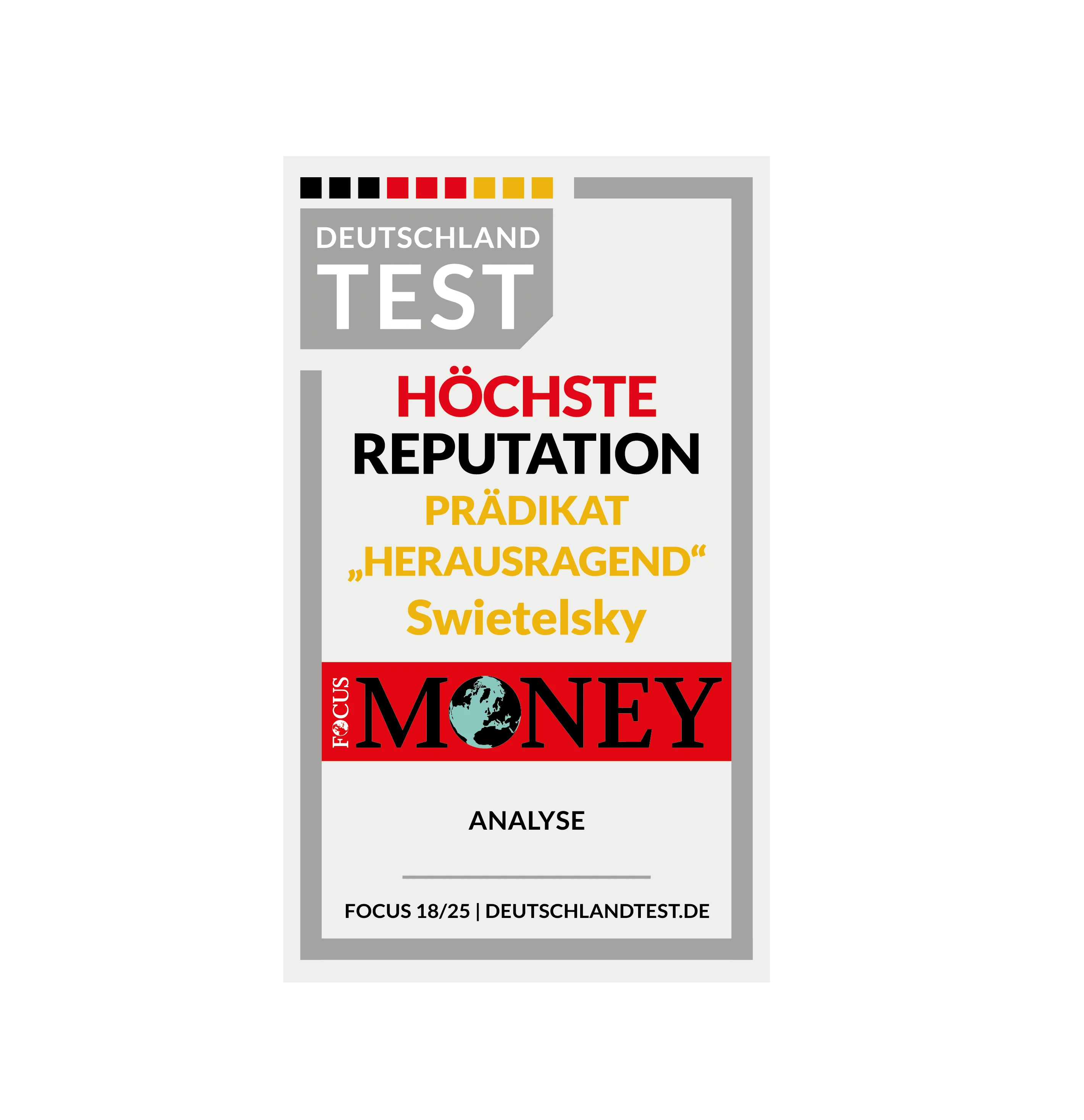 Siegel DT Höchste Reputation 2025 Swietelsky